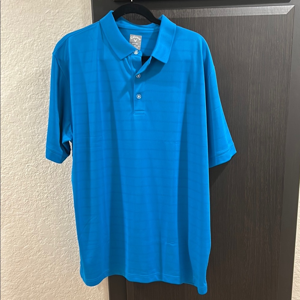 Callaway Blue Polo Shirt Soft Cotton Blend